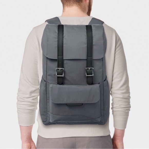 Open Story Fitted Flap Backpack - Gray NWT - Picture 2 of 9